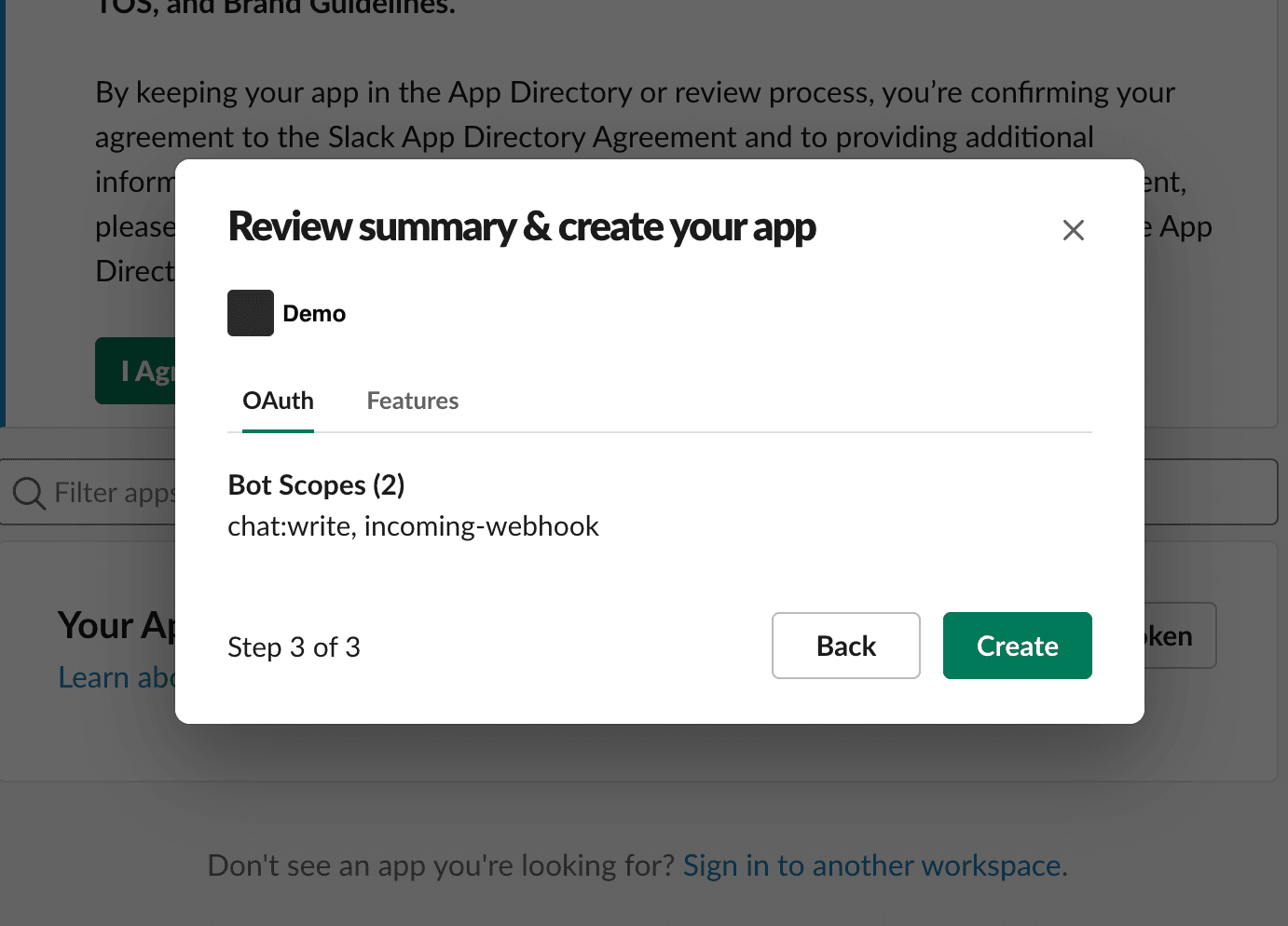 Create app